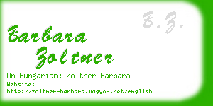 barbara zoltner business card